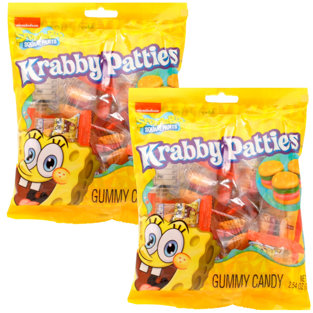 Gummy Krabby Patties Candy, 2.54 Ounce Bag, Set of 2 X5019