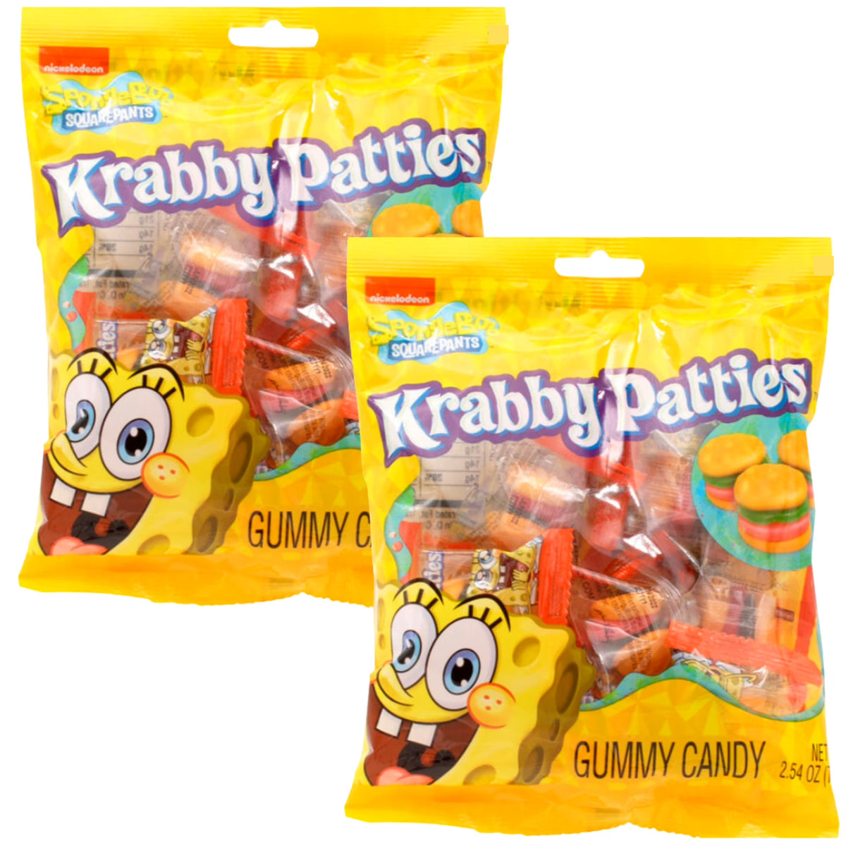 Gummy Krabby Patties Candy, 2.54 Ounce Bag, Set of 2 X5019