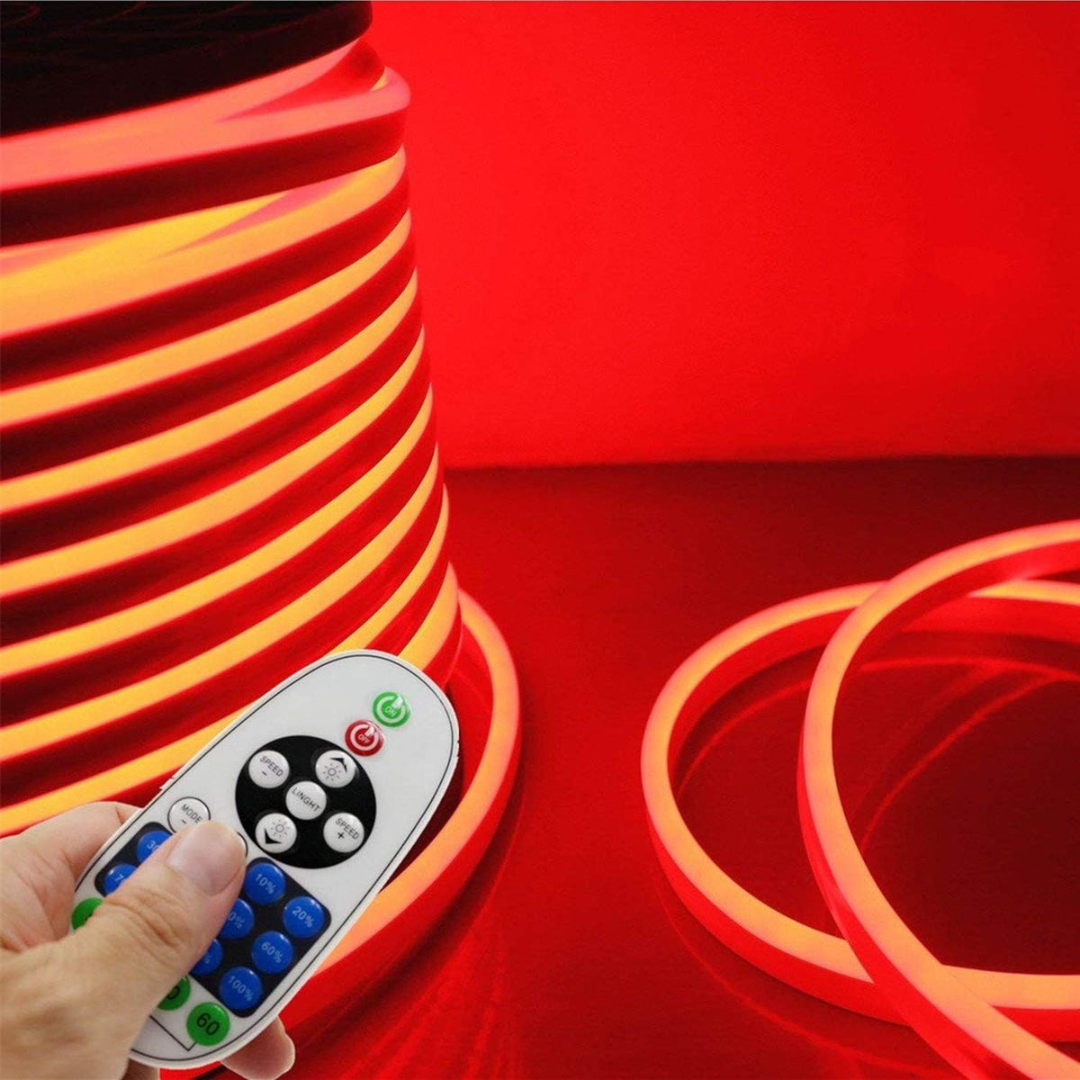 Flexible RGB LED Neon Light Strip, 60 LEDs/M, Waterproof, 98.4ft/30m B909