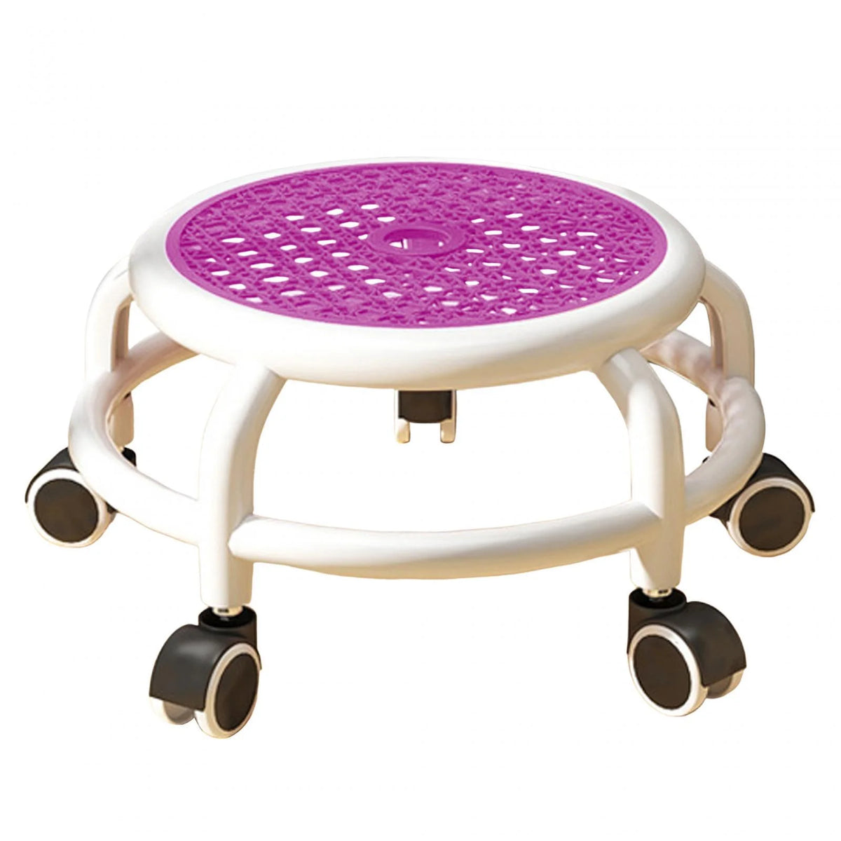Violet Stool with Universal Wheels D56839