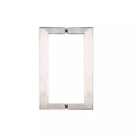 Satin Nickel 8 inch x 8 inch Square Tubing Back-to-Back Pull Handles K2586