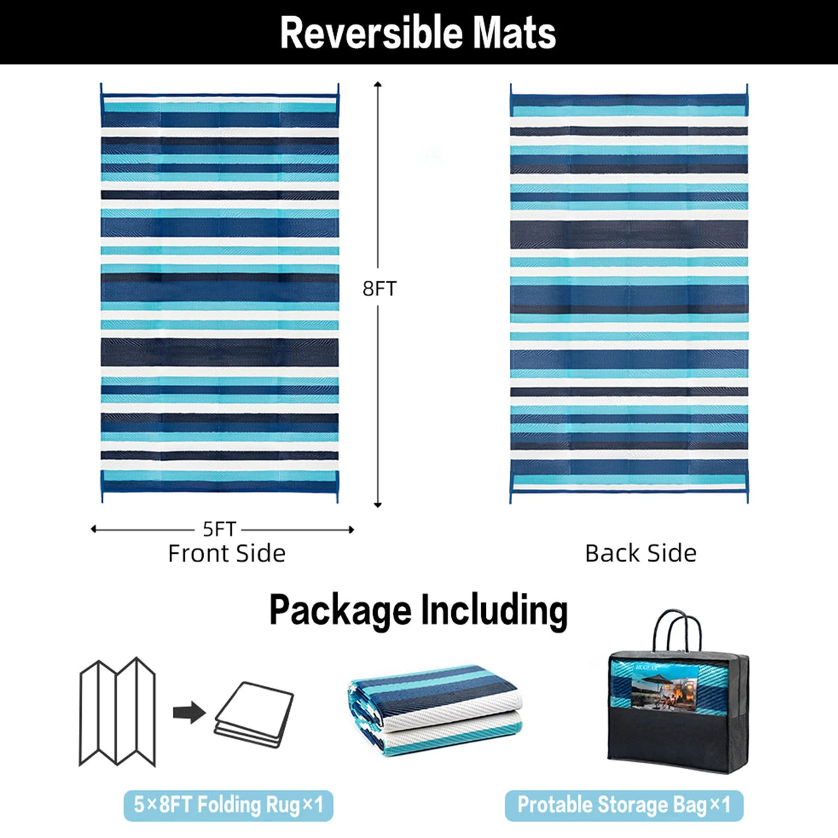 5'x8' Waterproof Outdoor Area Rugs O7987