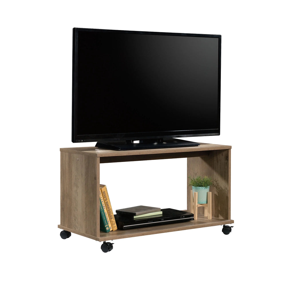 Rustic Weathered Oak Finish TV Cart P80409