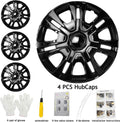 15 inch Set of 4 Black ABS Wheel Rim Covers Q255907