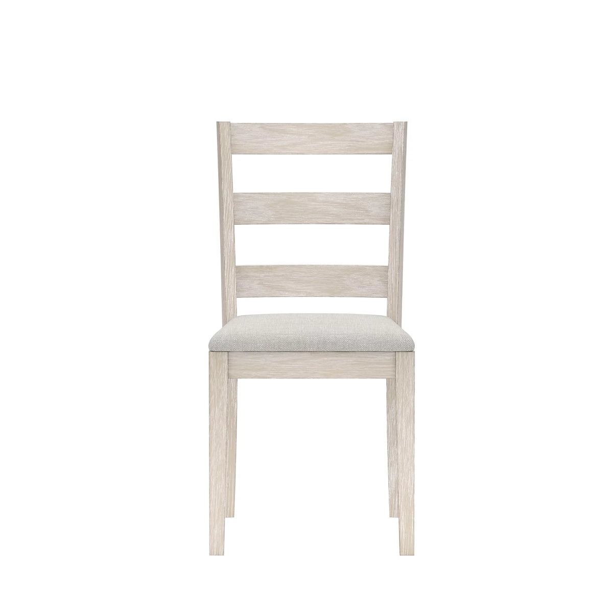 White Wood Ladder Back Dining Chair Set of 2 P839803