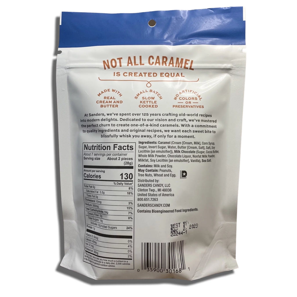 Milk Chocolate Sea Salt Caramels 7 Ounce Bag Value Pack of 2 T847