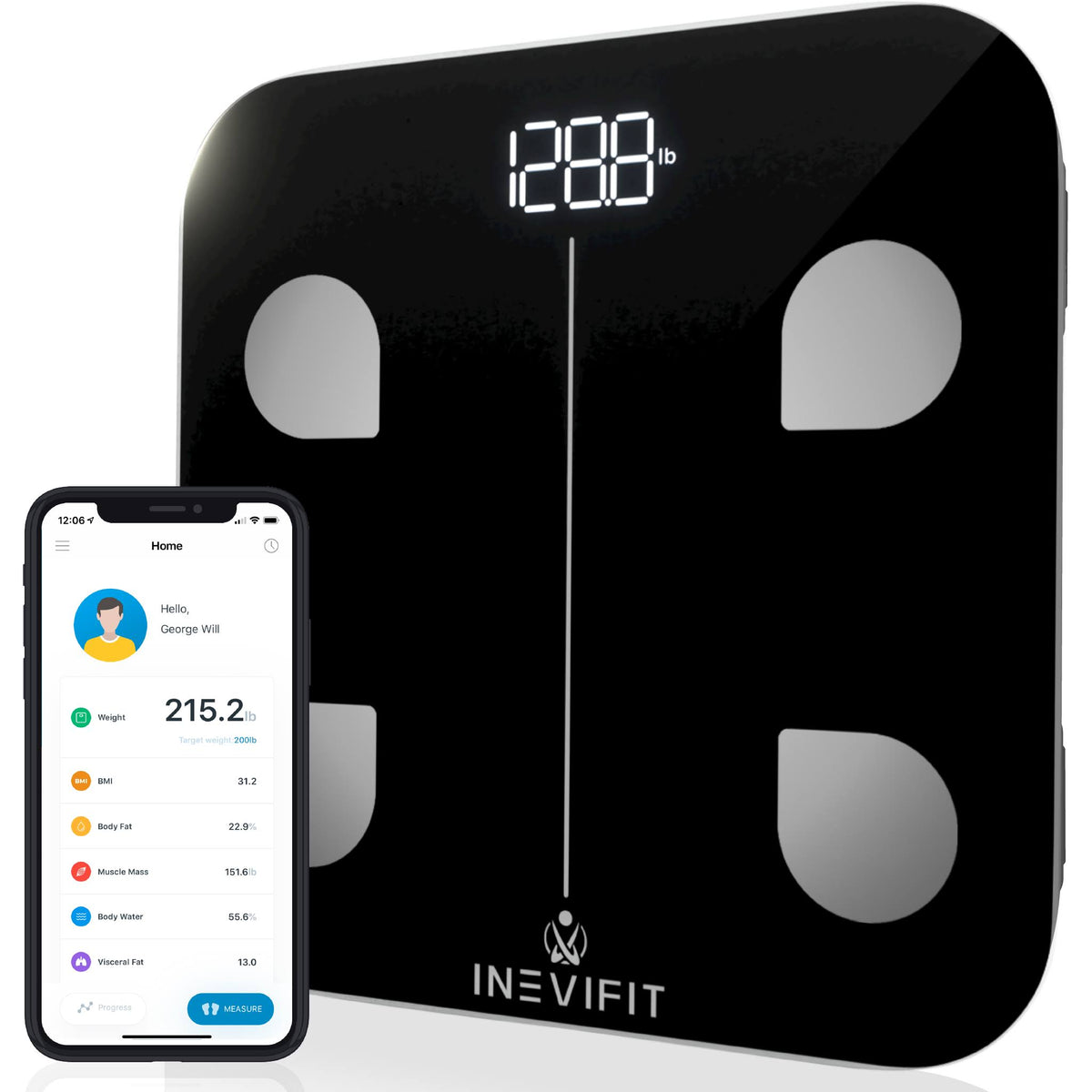 Smart Body Fat Scale with Bluetooth W121504
