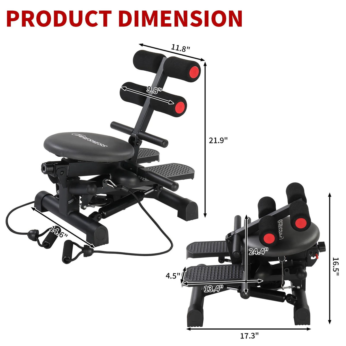Stair Stepper with Resistance Bands Q1119