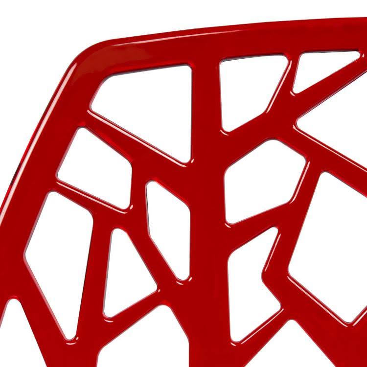 Transparent Red Dining Chair, Set of 2 I884792
