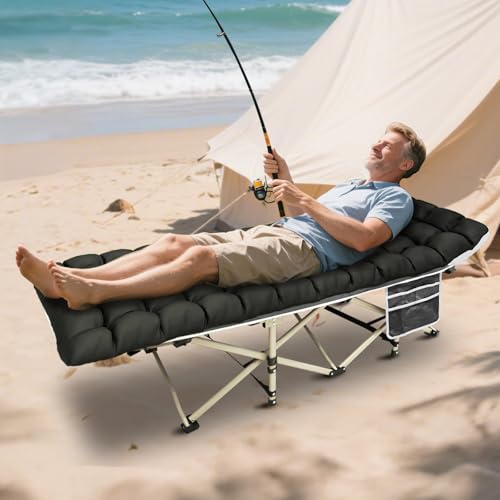 Folding Camping Cot with Mattress and Carry Bag F2890