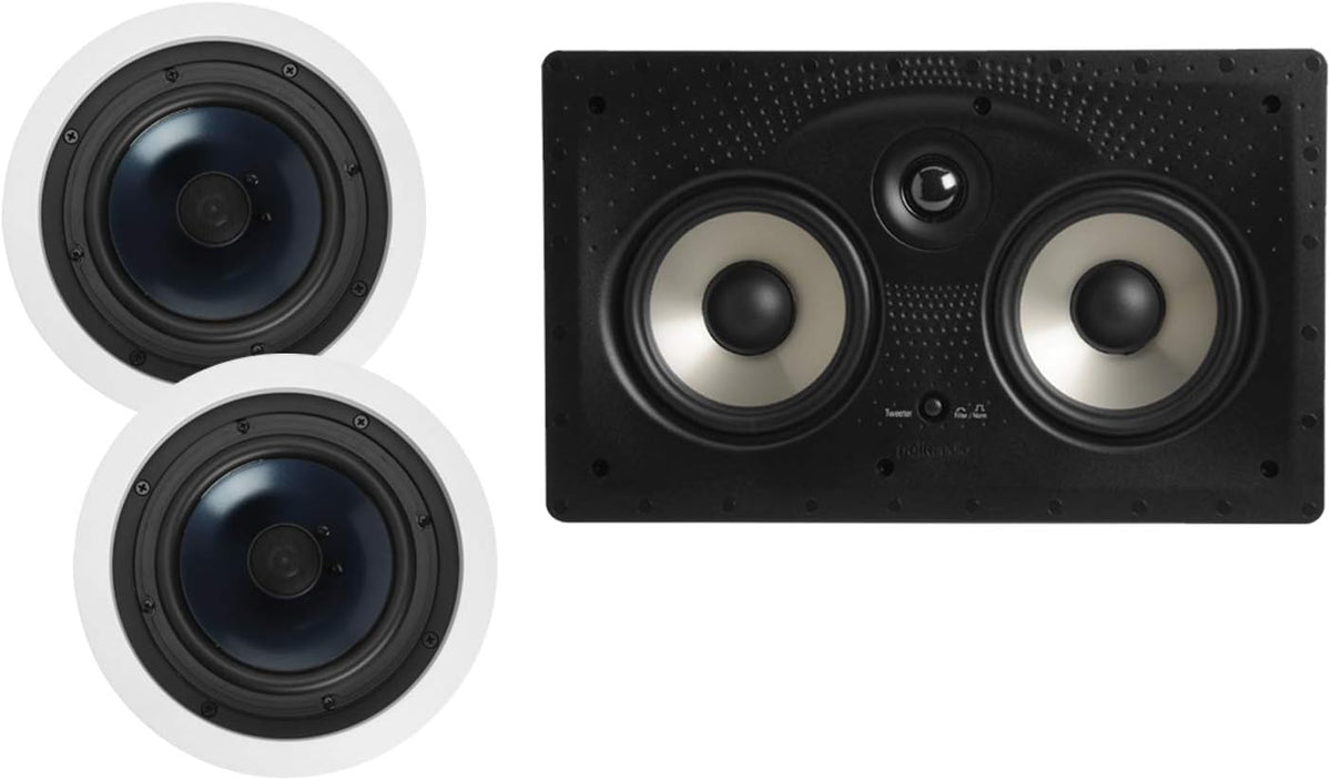 8-inch 2-way In-ceiling Speakers Set of 2 with 12-inch Powered Subwoofer Z5900