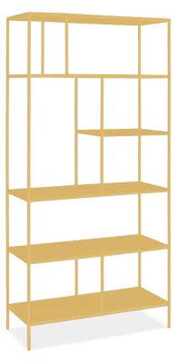 Modern Bookcase 15d 36W 72H in Saffron B468