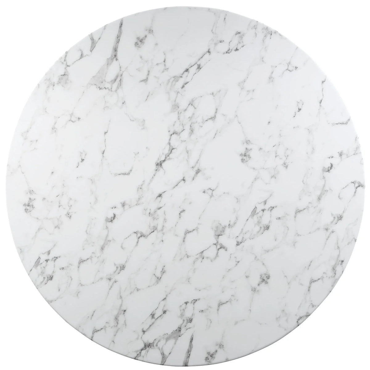 White Round Artificial Marble Dining Table B6867