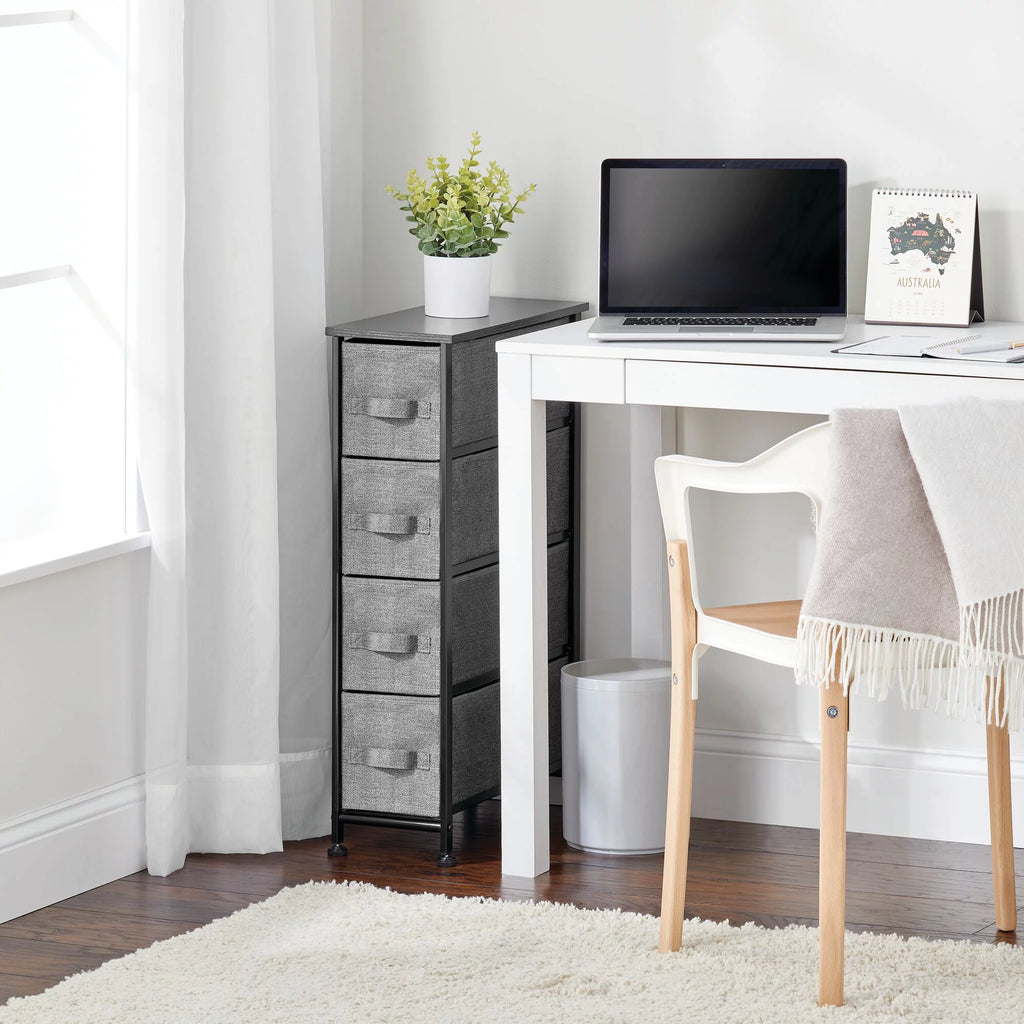 Narrow 4 Fabric Drawers Dresser S759