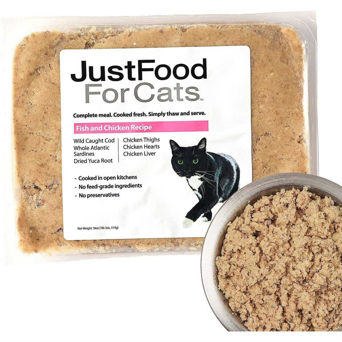 Fish & Chicken Recipe Fresh Frozen Cat Food B6340