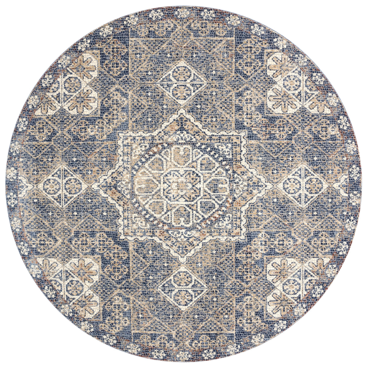 Blue 9'6 x 9'6 Rug S741094