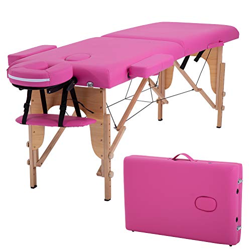 Portable Massage Table 24 inche Wide 2 Folding Heigh Adjustable Spa Table V6629