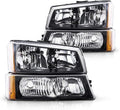 Chrome Housing Clear Reflector Smoke Lens Headlight Assembly M93003