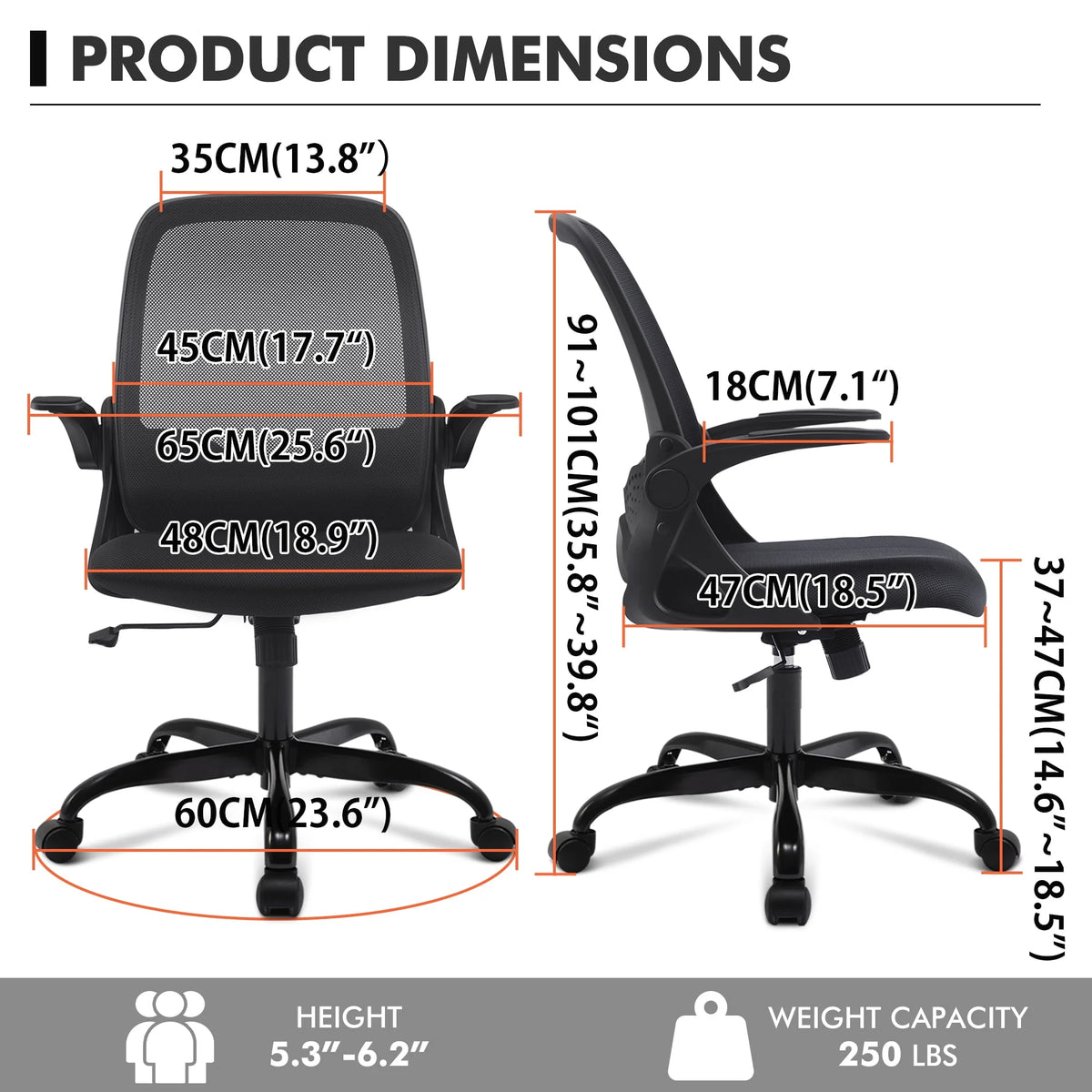 Black Ergonomic Mesh Office Chair M14891