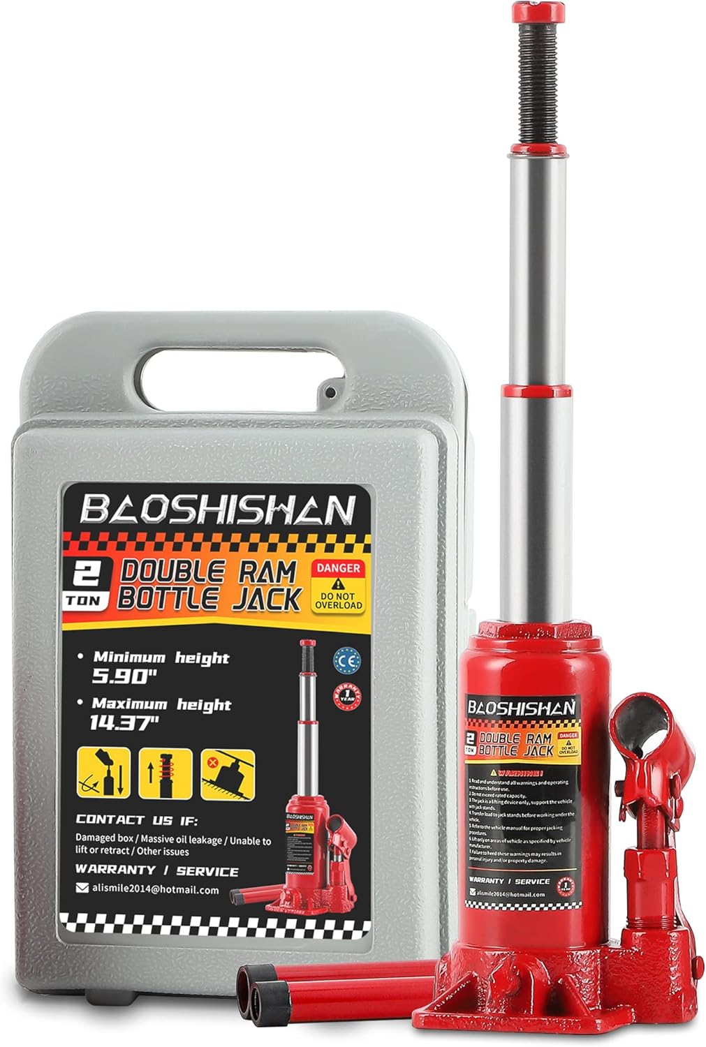 2 Ton Hydraulic Bottle Jack with Carrying Case P75333