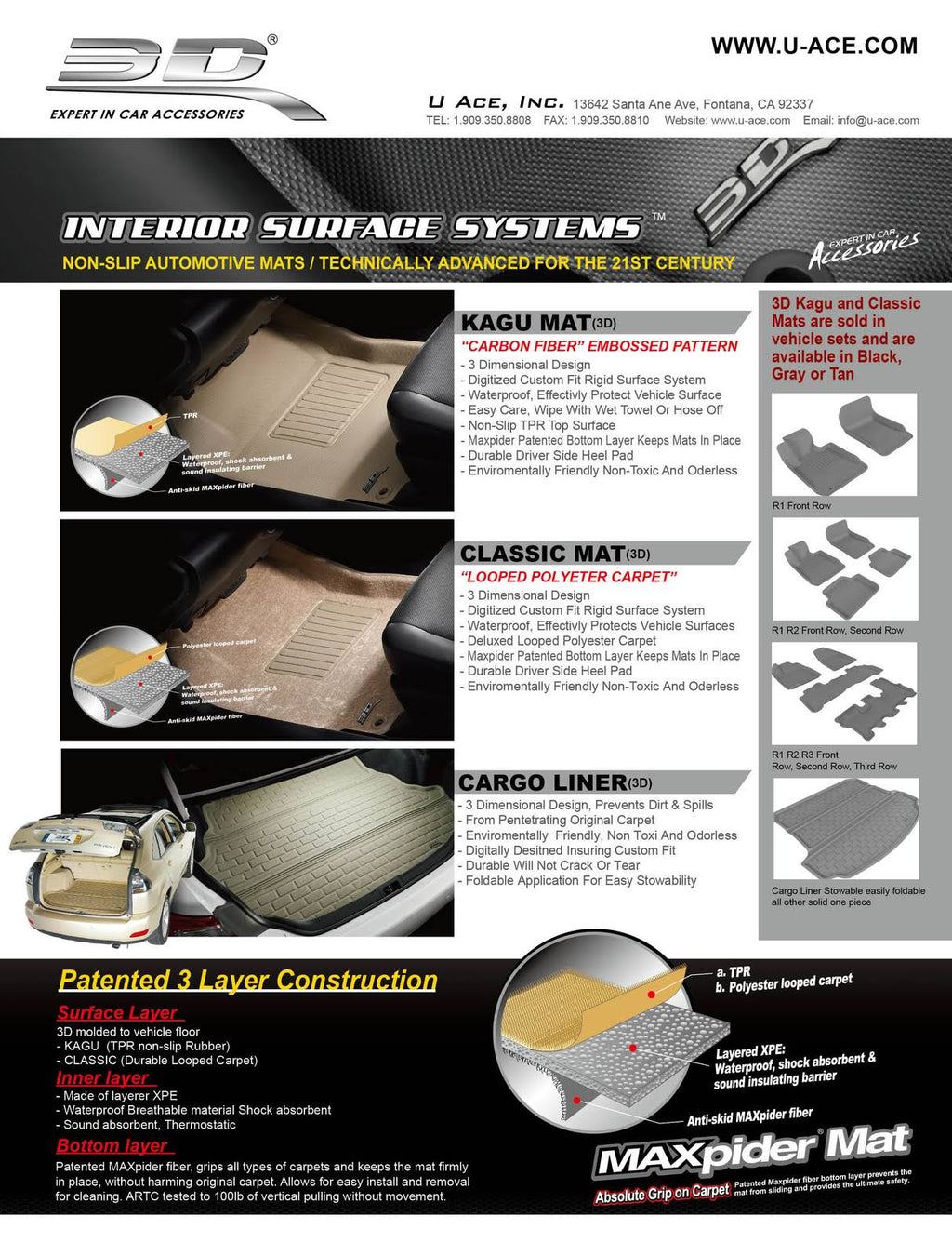 3D MAXpider Kagu Floor Liners O69518