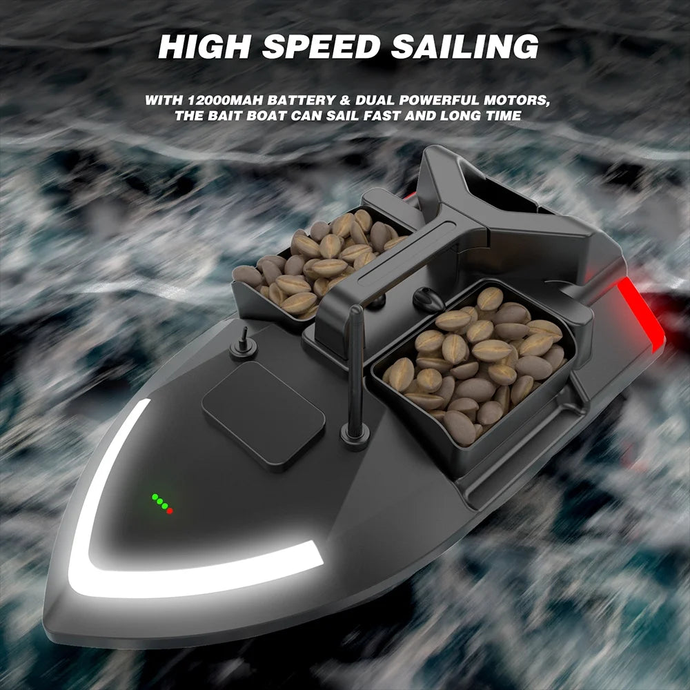 500m Remote Control Bait Boat with Fish Finder A87448
