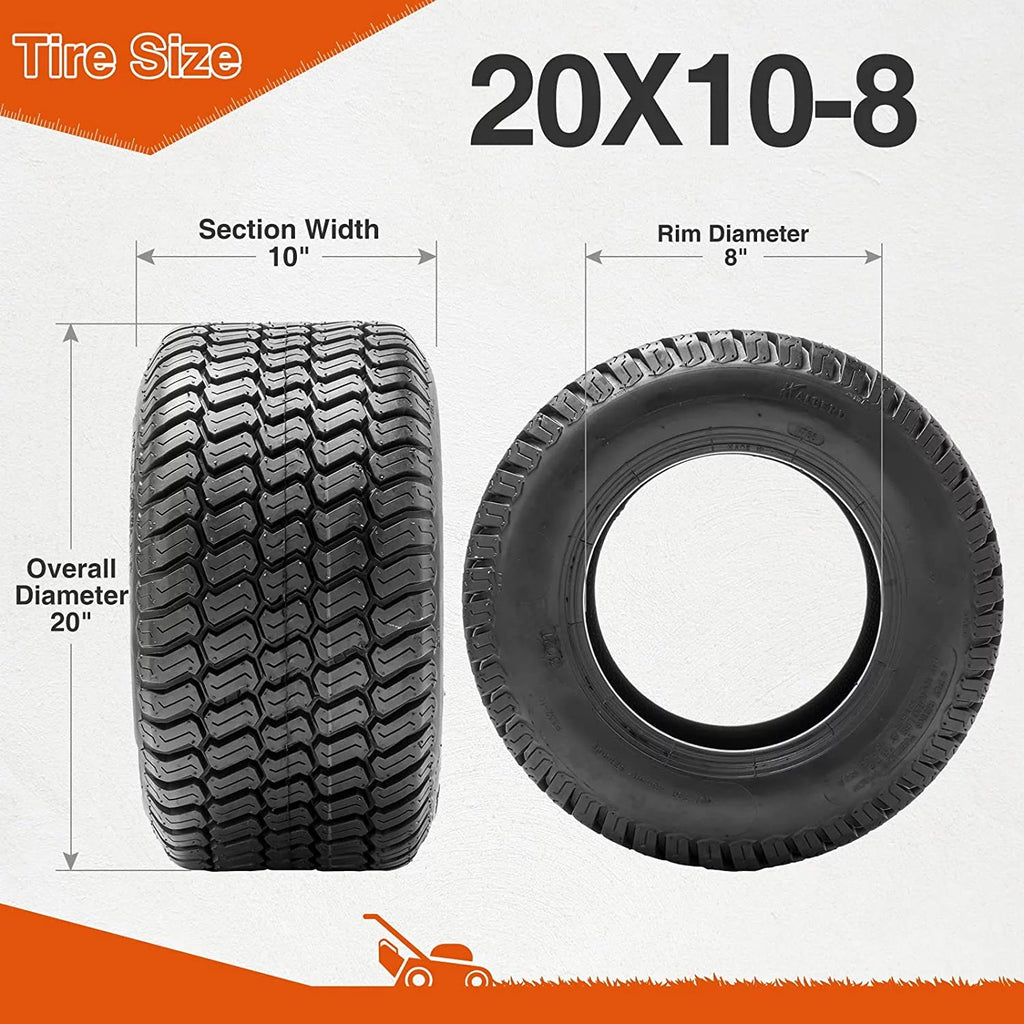 20x10-8 Tubeless Turf Tires Set of 2 V6974