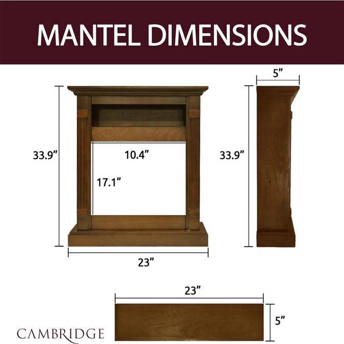 White Mantel Electric Fireplace X255273