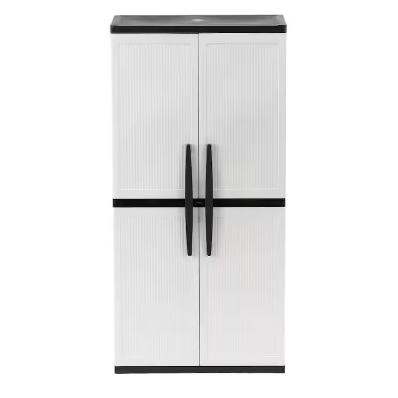 Gray Plastic Freestanding Garage Cabinet S217