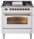 White Dual Fuel Propane Gas Range B36129