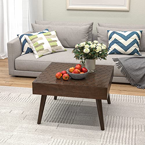 Vintage 2 Tier Wood Coffee Table with Drawers G2762