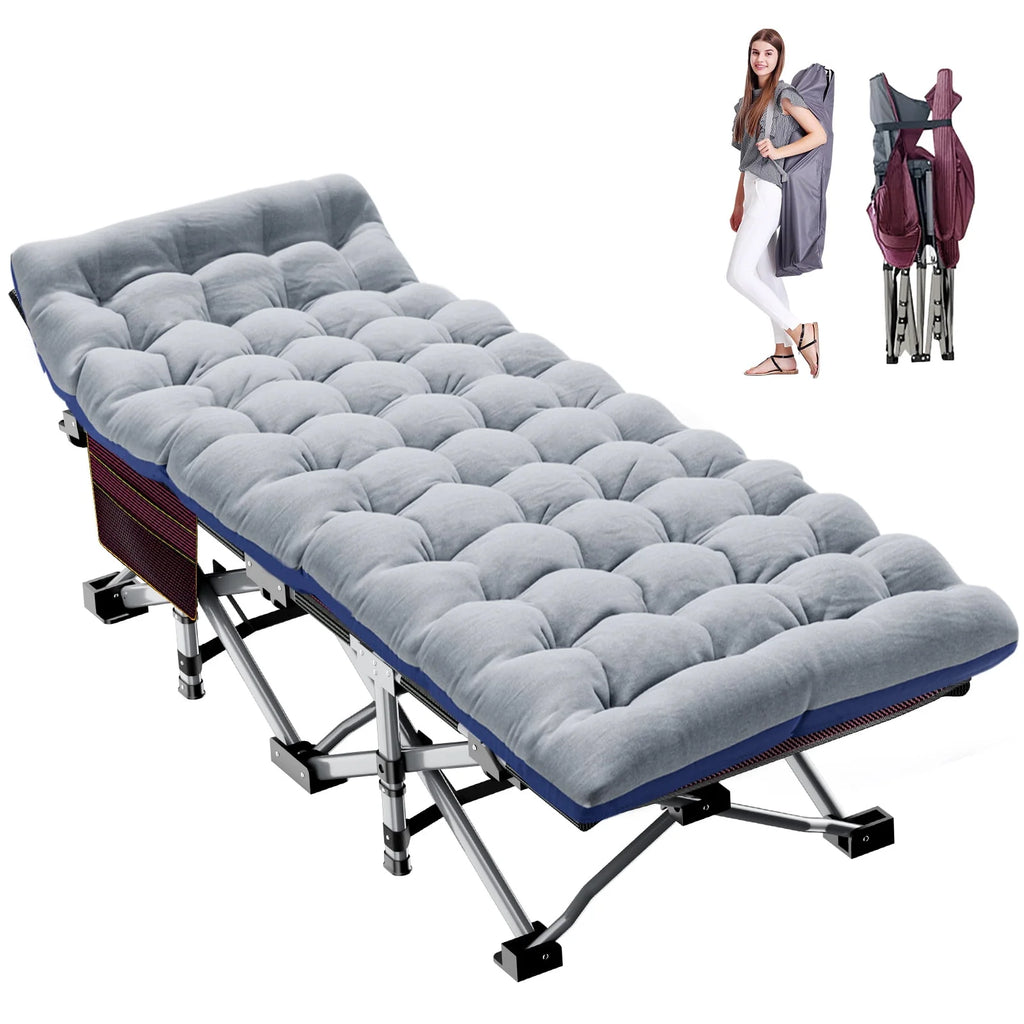 Portable Folding Bed with Mattress and Carry Bag K395556