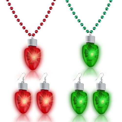 Light-up Bulb Earrings and Bulb Necklaces H60454