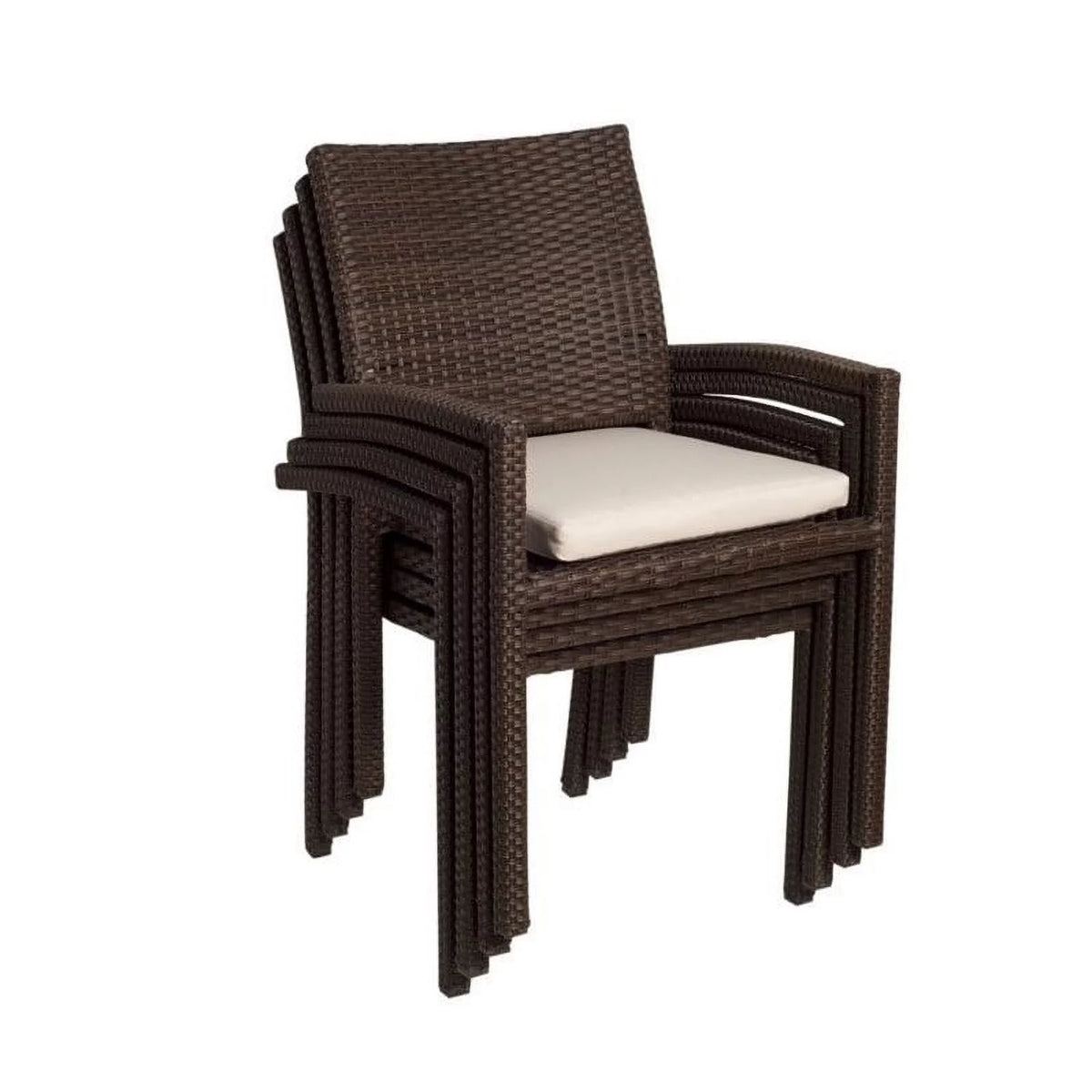 7-Piece Solid Wood Patio Dining Set with Cushions S9627