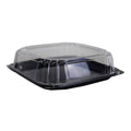 Black Square Catering Tray with Lid, 12" x 12" x 3.06", 25/Case T460