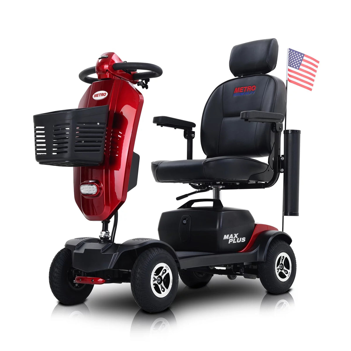Blue 4-Wheel Folding Mobility Scooter M16092