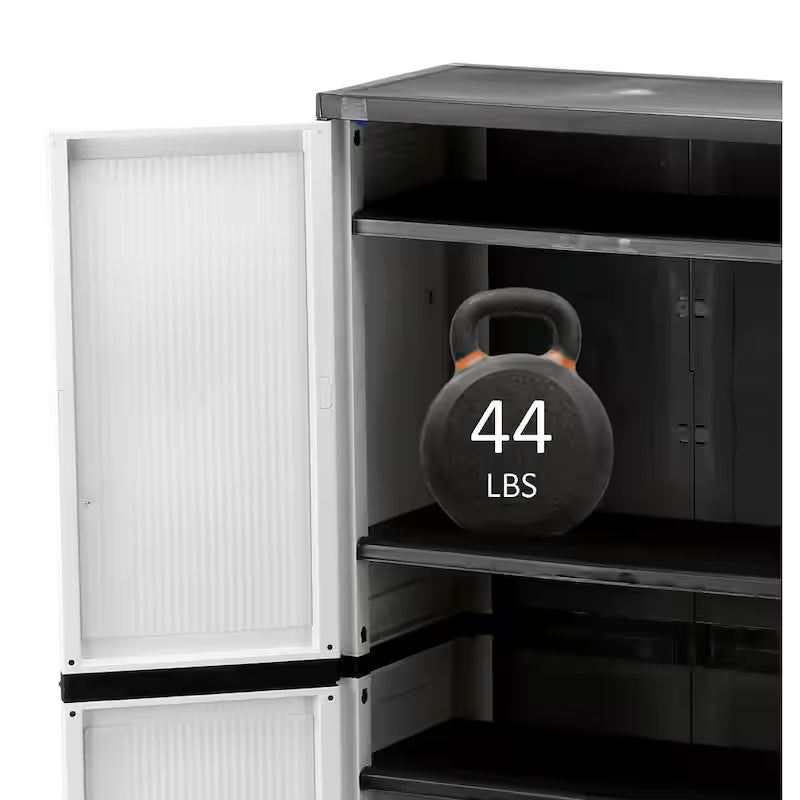 Gray Plastic Freestanding Garage Cabinet S217