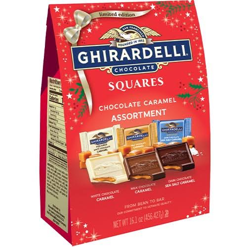 Assorted Chocolate Caramel Squares, Case of 6 W365