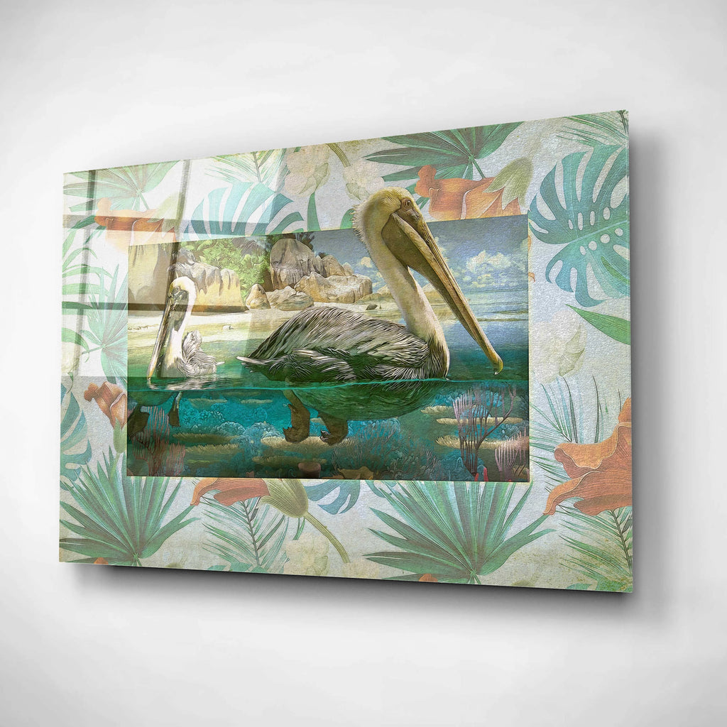 Pelican Paradise Acrylic Glass Wall Art, 16"x12" P43951