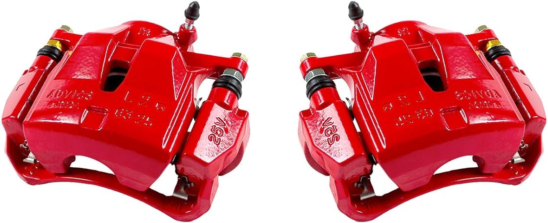 Red Powder Coated Semi-Loaded Caliper Assembly Pair Set M42719