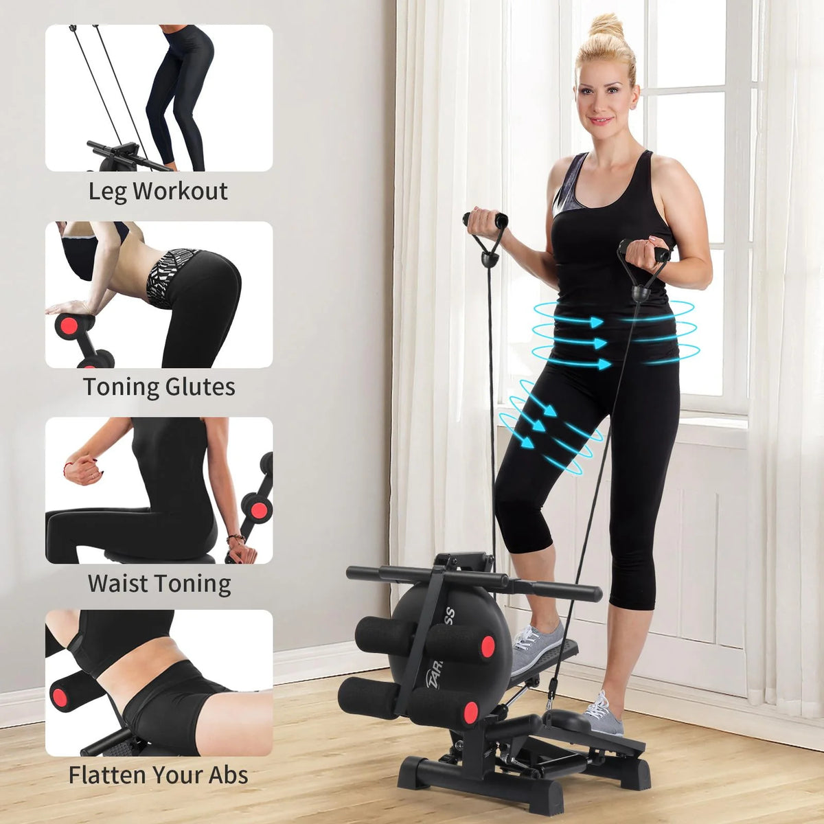 Stair Stepper with Resistance Bands Q1119