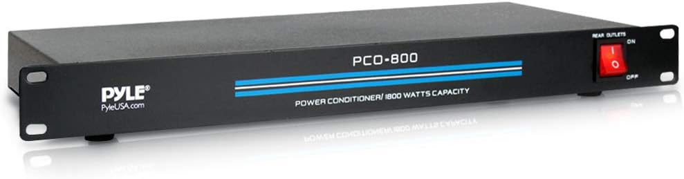 15 Amp 1800W Black Rack Mount Power Conditioner Surge Protector Power Strip E44500