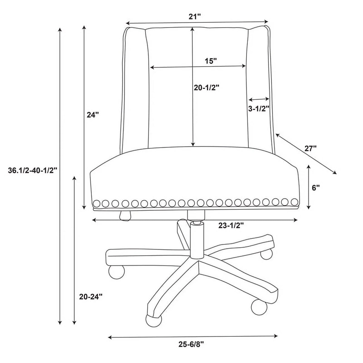 Upholstered Swivel Office Chair V2093
