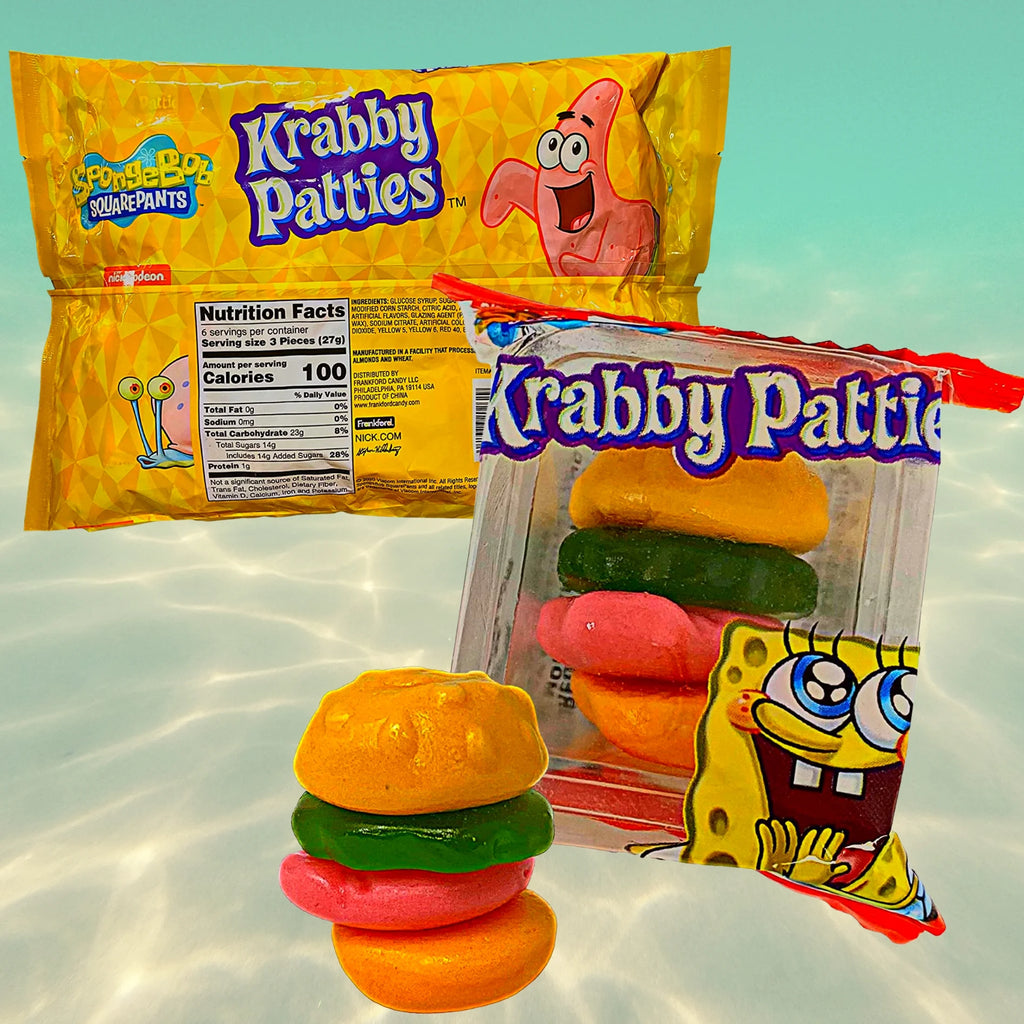 Gummy Krabby Patties Candy, 2.54 Ounce Bag, Set of 2 X5019