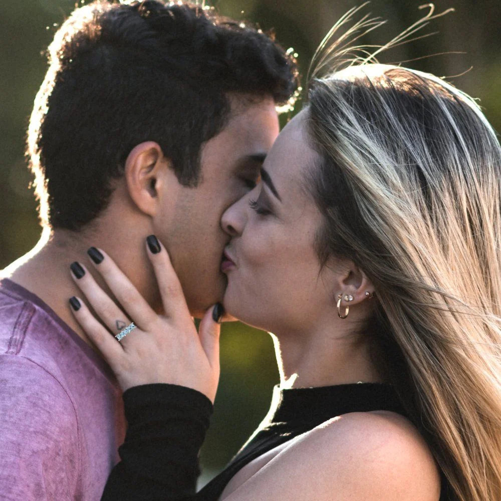 14k White Gold Eternity Band B8441