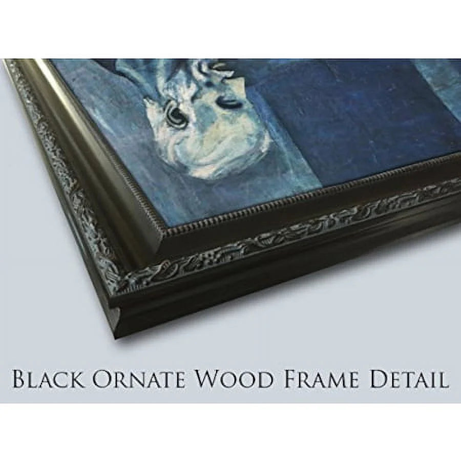 32x13 Black Ornate Wood Framed Museum Art Print X3776