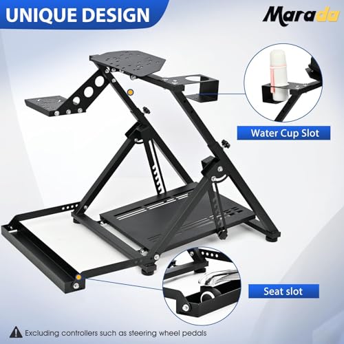 Steering Wheel Stand Racing Sim Cockpit with Seat Slot O34529