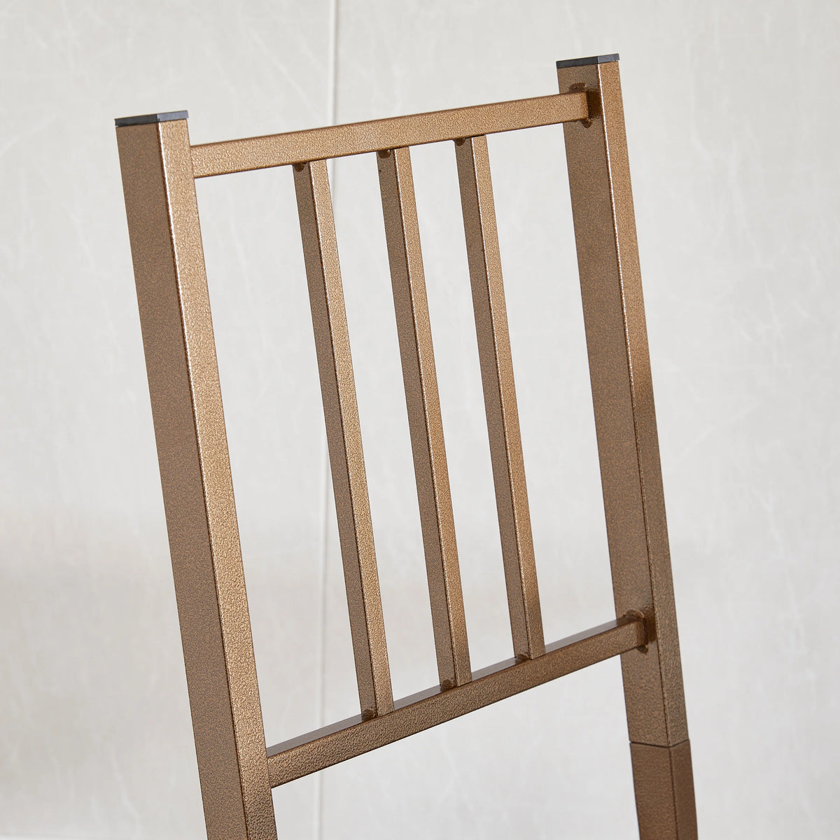 Metal and Wood Square Dining Set for 2 C4193