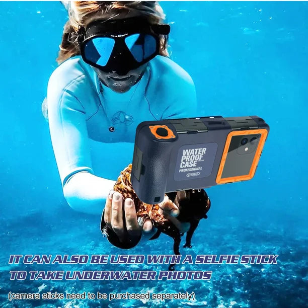 Waterproof Protective Case for Phones Up to 6.9 Inch with Lanyard U41489