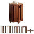 Stackable Stools Set of 4 Walnut Color O292900